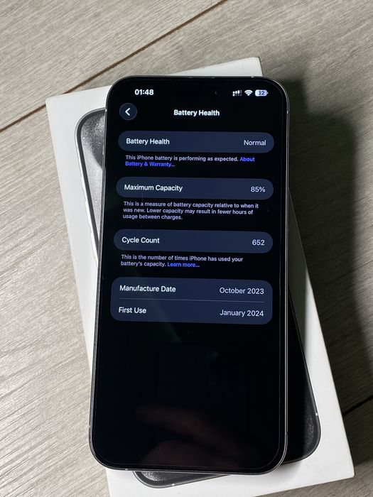 iPhone 15 Pro Max 256gb white titanium