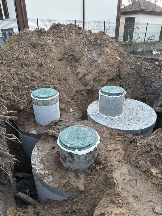 Септик під ключ, київська область, монтаж 1/2 дні, комуникации, кільця