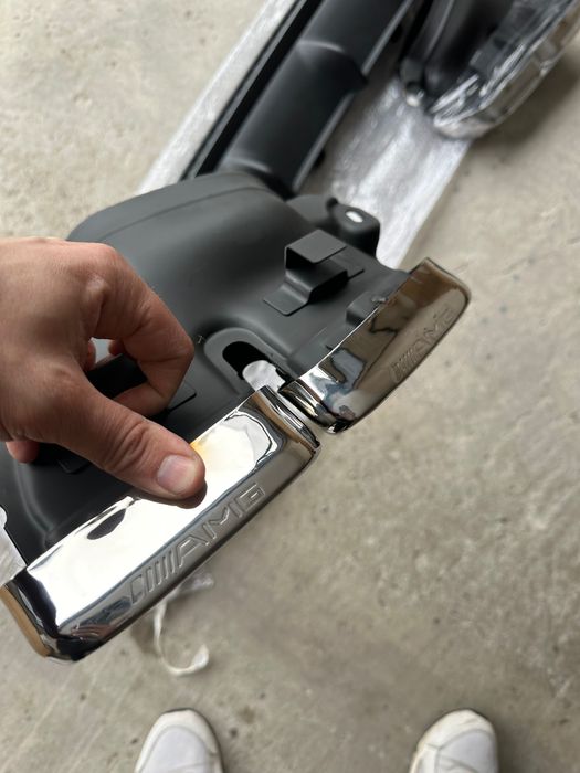 Диффузор на задний бампер Mercedes W212 AMG накладка на бампер