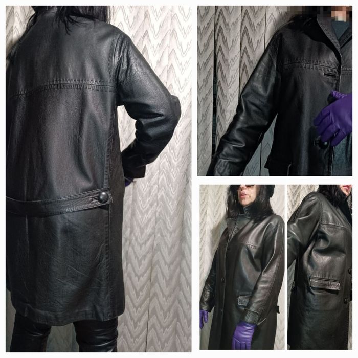 Нат.кожа рубашка+пальто ровное- плащ-пиджак.Charles Vogele.