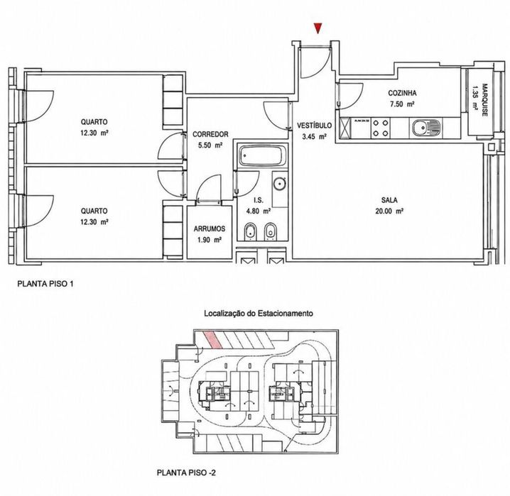 Apartamento T2 em Parque das Nações de 68,8 m2