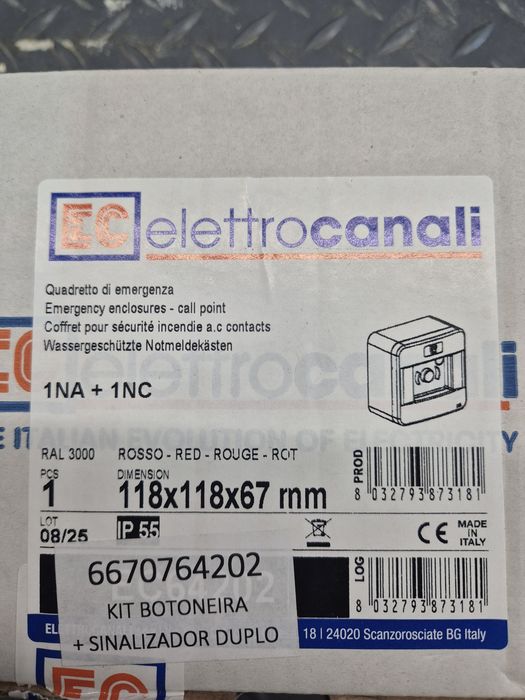 Botoneira de corte Emergência