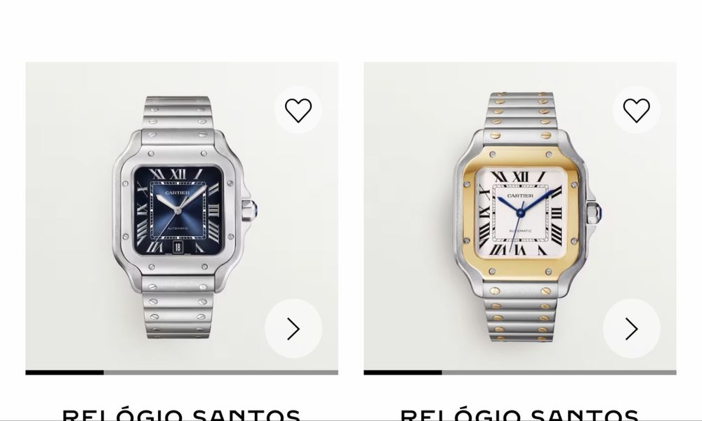 Cartier santos relogio