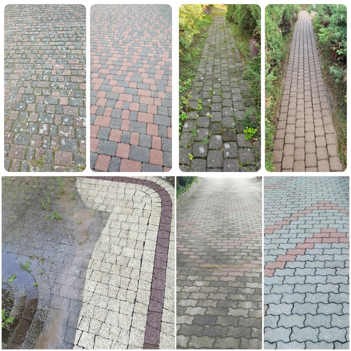 Mycie kostki brukowej, mycie dachów, mycie elewacji