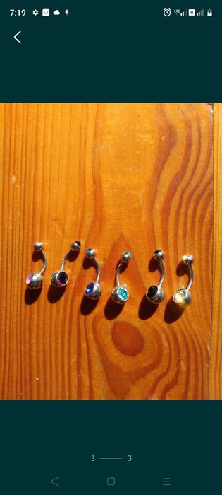 Piercingy nowe do pupku 6 szt