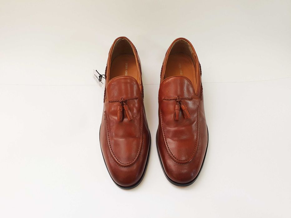 Чоловічі туфлі лофери PIER ONE 48 31-31.5 см 13 UK коричневі