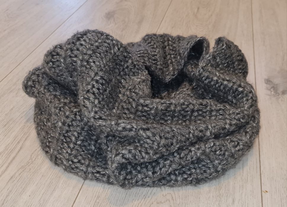 Szalik wełniany komin damski szary H&M