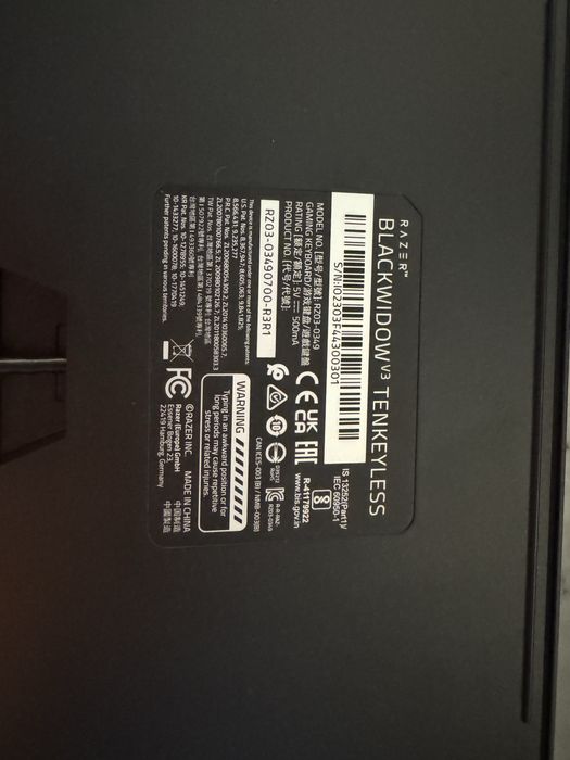 Клавиатура  Razer Blackwidow v3 Tenkeyless