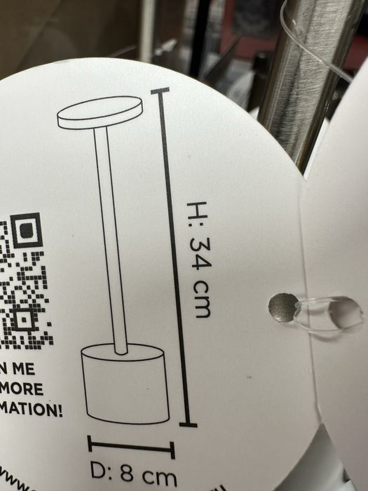 Lampka Lampa stołowa LED 34x8cm ZŁOTA SREBRNA