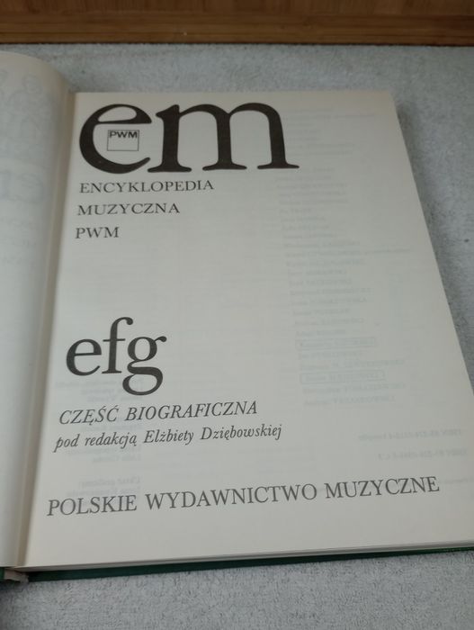 Encyklopedia muzyczna EFG. Część biograficzna.