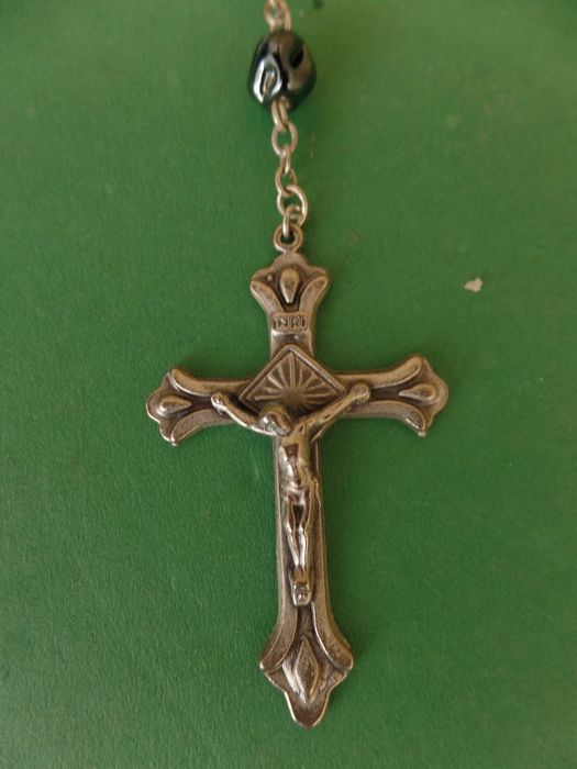 Terço com Contas Azuis com Caixa (AX-1)