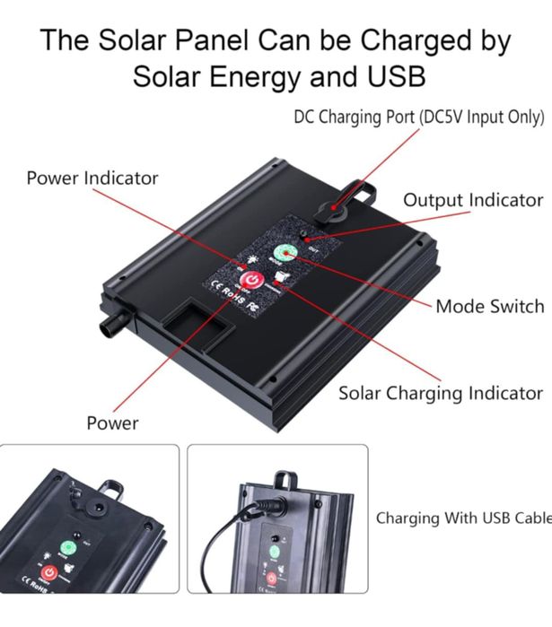 Zewnętrzna słoneczna taśma LED 10 m SMD 5050 Światła LED RGB