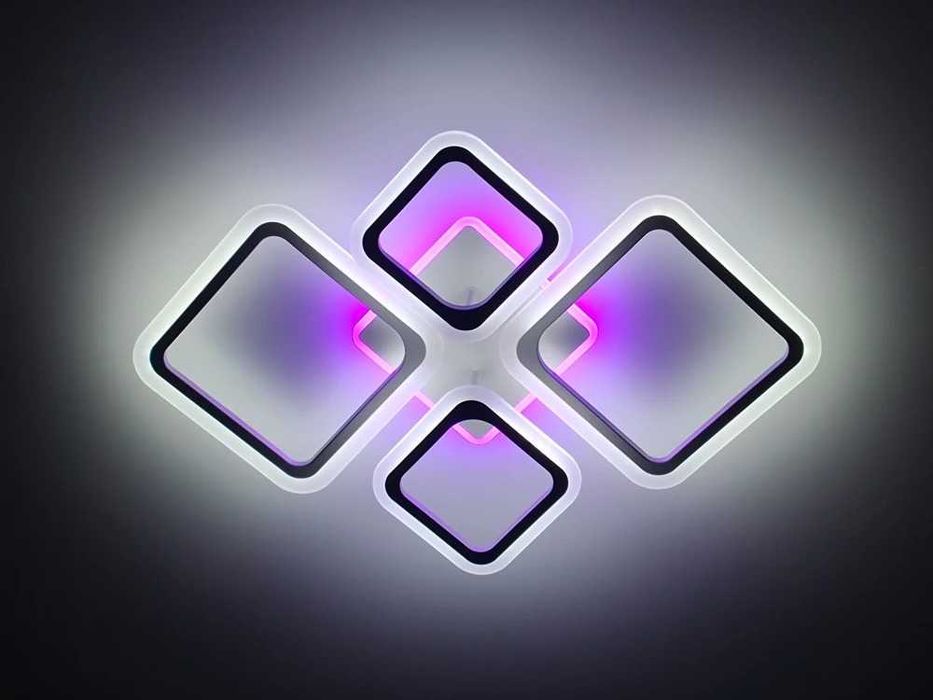 Світлодіодна Люстра led с пультом 95W с подсветкой Светодиодная лед