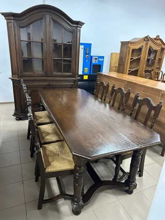Komplet dębowych mebli do jadalni. Transport cały kraj