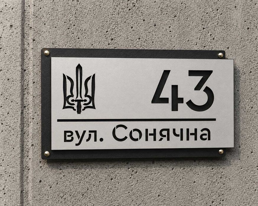 Дизайнерські адресні таблички на замовлення
