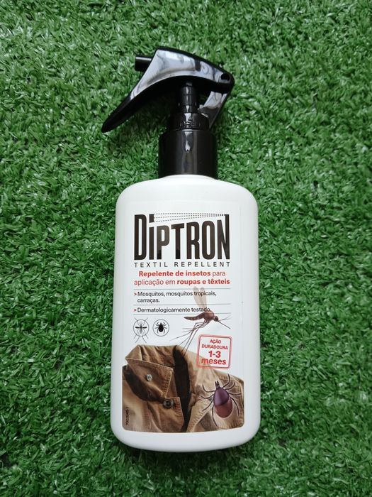 Repelente de insetos Diptron para aplicações em roupas e têxteis.
Atua