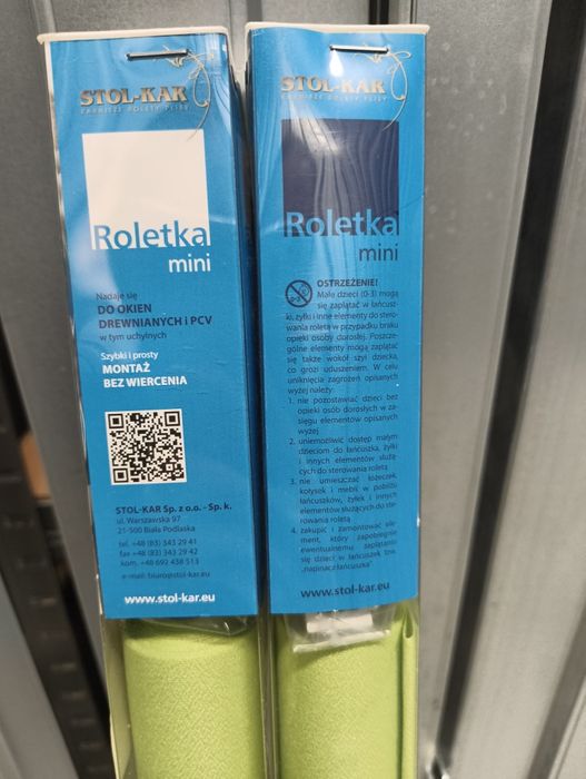 Zielone rolety okienne 57 cm x 150 cm komplet 2 sztuki