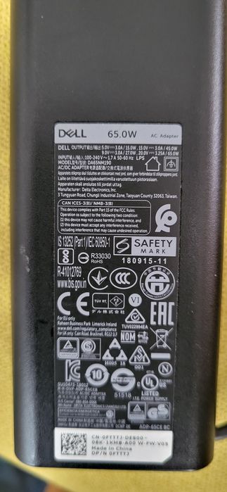 Dell carregador USB-C 65W