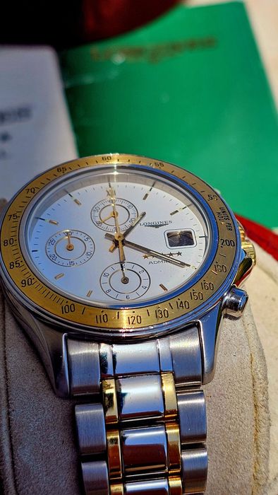 Longines Admiral Chronograph 40mm Ref. L3.601.5 MINT Full Set Ouro 18k Automático