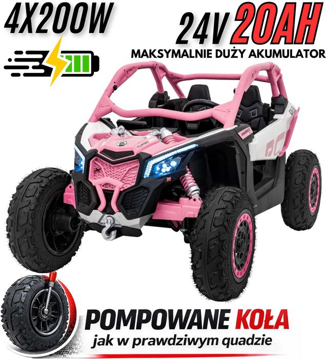 Duże auto BUGGY CAN-AM MAVERICK pompowane koła DK-CA001 800W