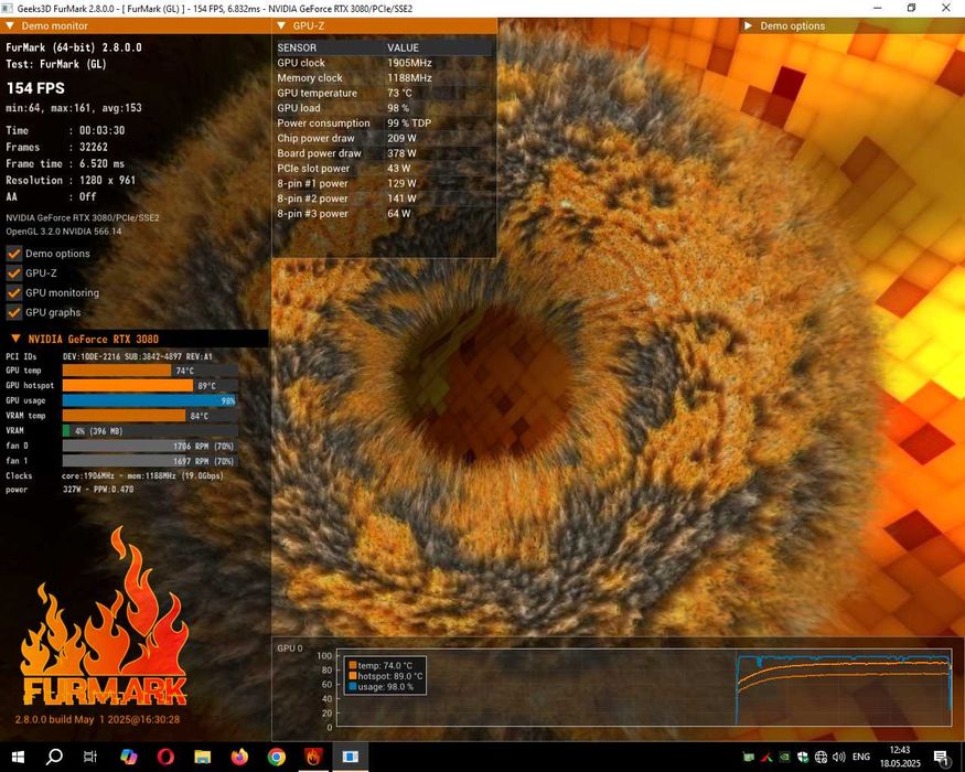 EVGA RTX 3080 FTW3 заменены термопрокладки +термпрокладки под бекплейт