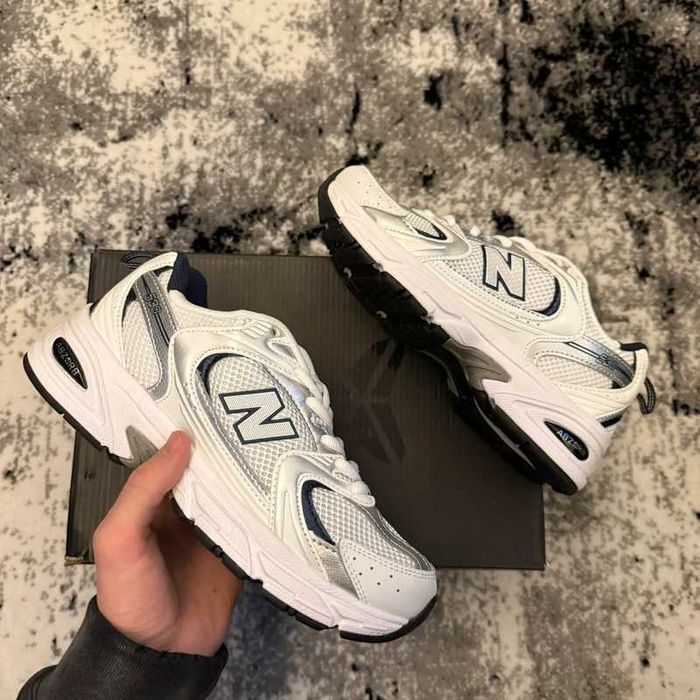 New Balance 530 White Silver Navy R.42