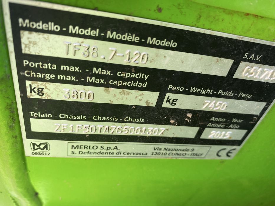 Merlo 38.7-120 świeżo spr z Francji 2015 r