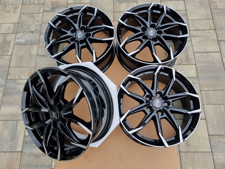 Subaru 17" Nowe Felgi alu 5x114,3 Forester Levorg Outback Czarne/Poler