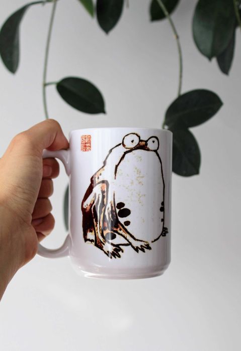 Kubek Żaba Matsumoto Hoji, japońska żaba, Grumpy frog, Duży kubek