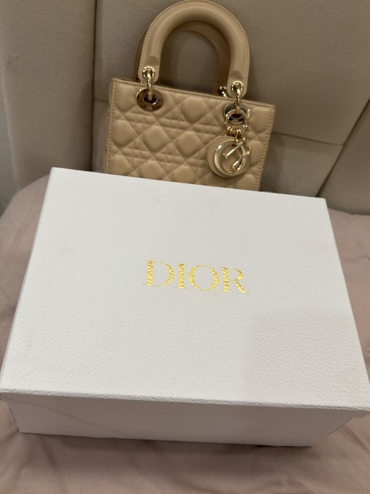 Bolsa dior, cor bege lady dior
