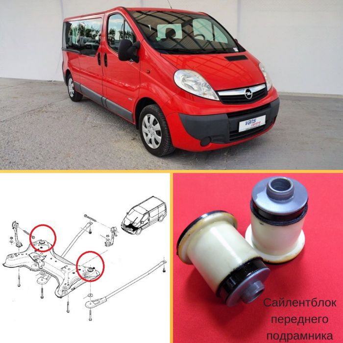 Тяги Втулки Сайлентблоки усиленные Vivaro Renault Trafic ГАРАНТИЯ