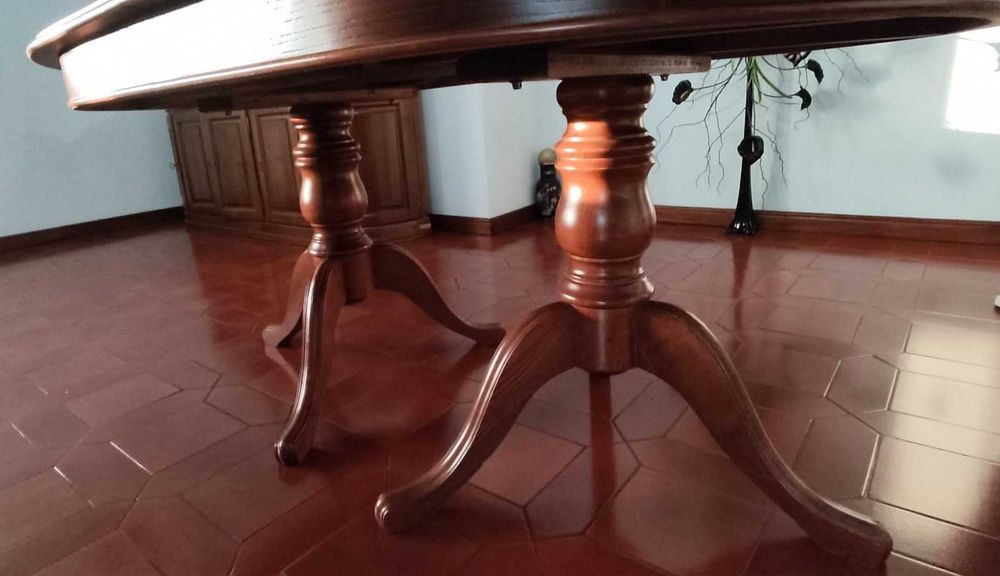 Conjunto de mesa jantar + 6 cadeiras + Móvel + mesa centro