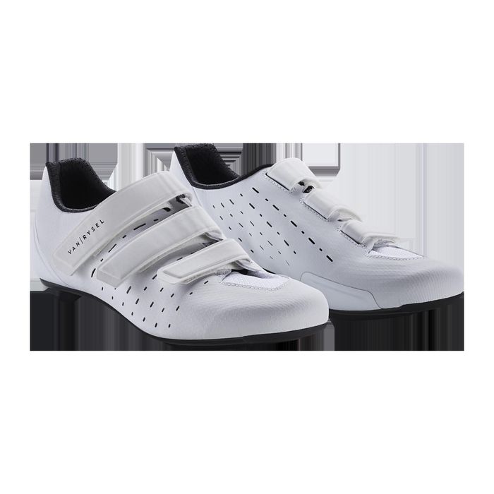 Calçado de Ciclismo de Estrada VAN RYSEL ROAD 100 Branco