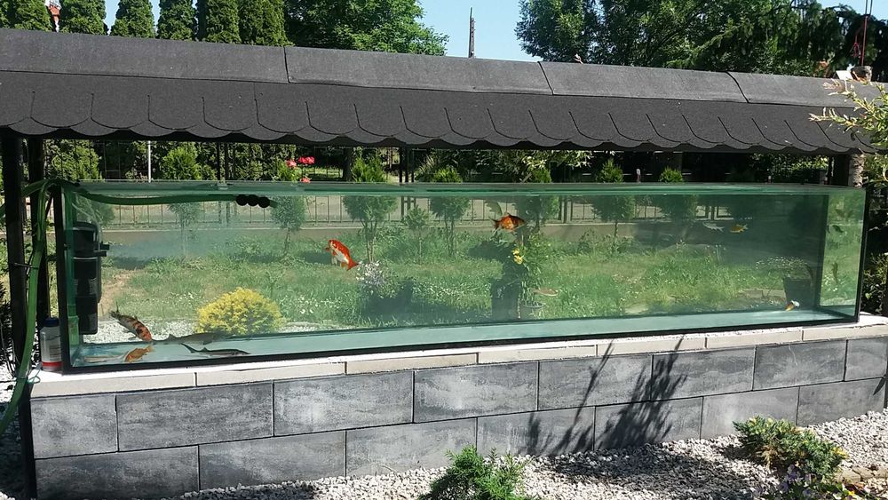 Akwarium proste 150x45x45 z pokrywą aluminiową 303 litry