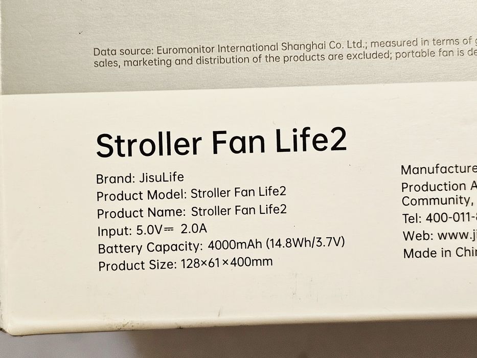 Вентилятор JisuLife Stroller Fan Life2