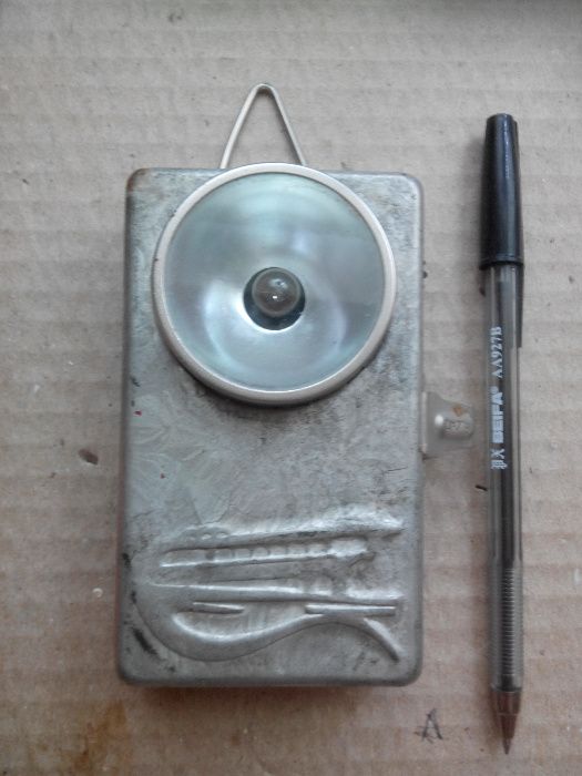 Фонарик карманный батарейный нагрудный СССР ракета фонарь