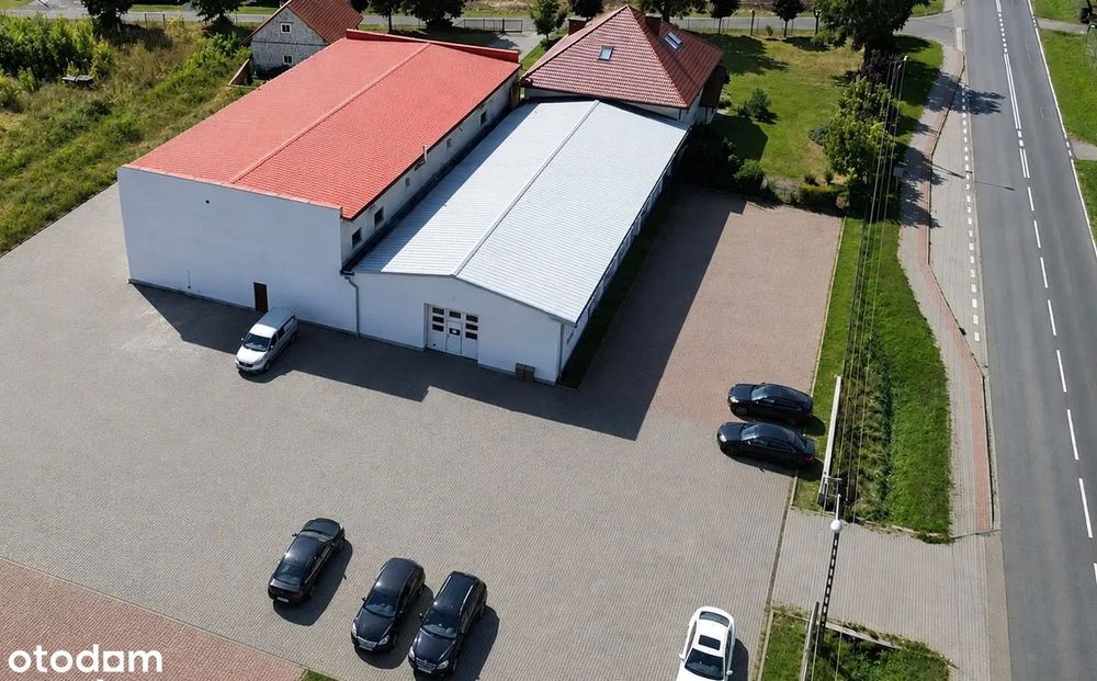 Hala/magazyn+budynki warsztatowe +część biurowo-socjalna pow. 1050 m²