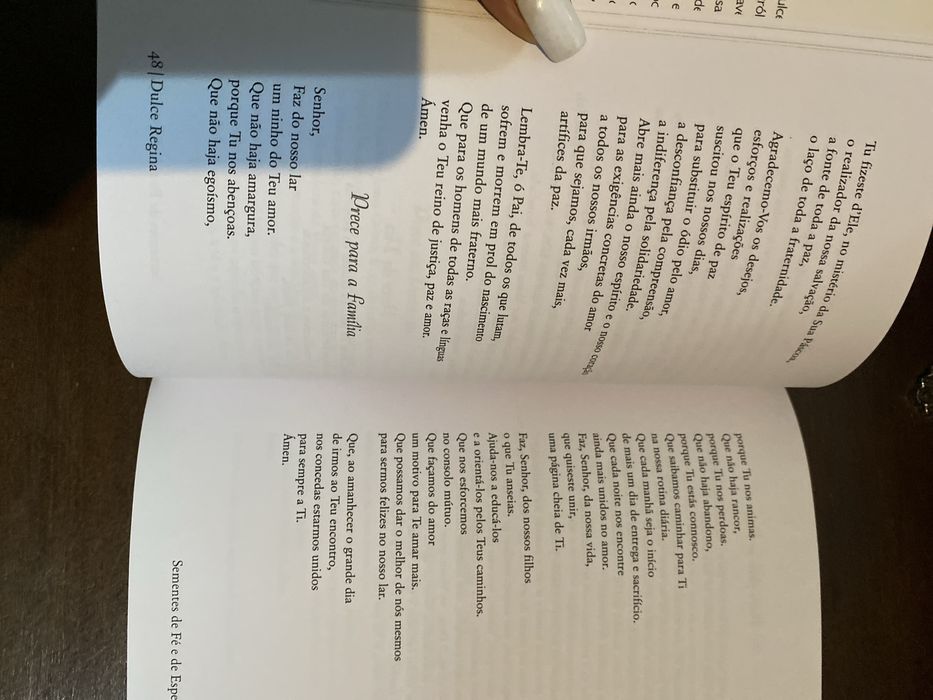 Livro, sementes de fé e de esperança