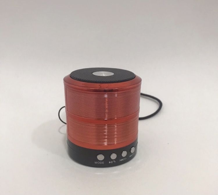 Mini coluna Bluetooth portátil – vermelha