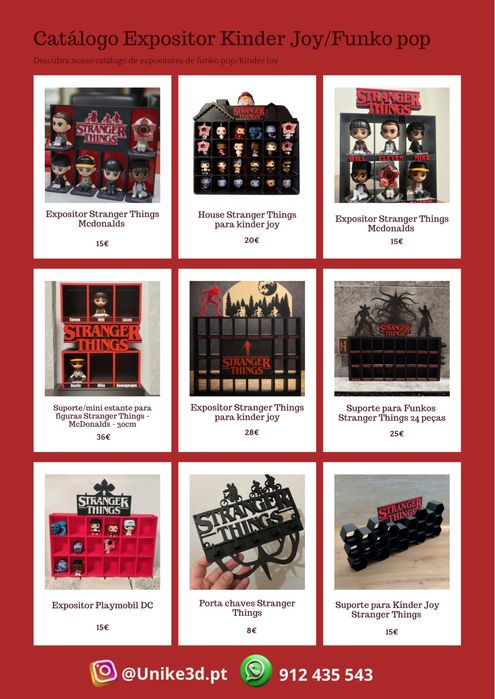 Expositor para kinder joy e funkos Mcdonalds