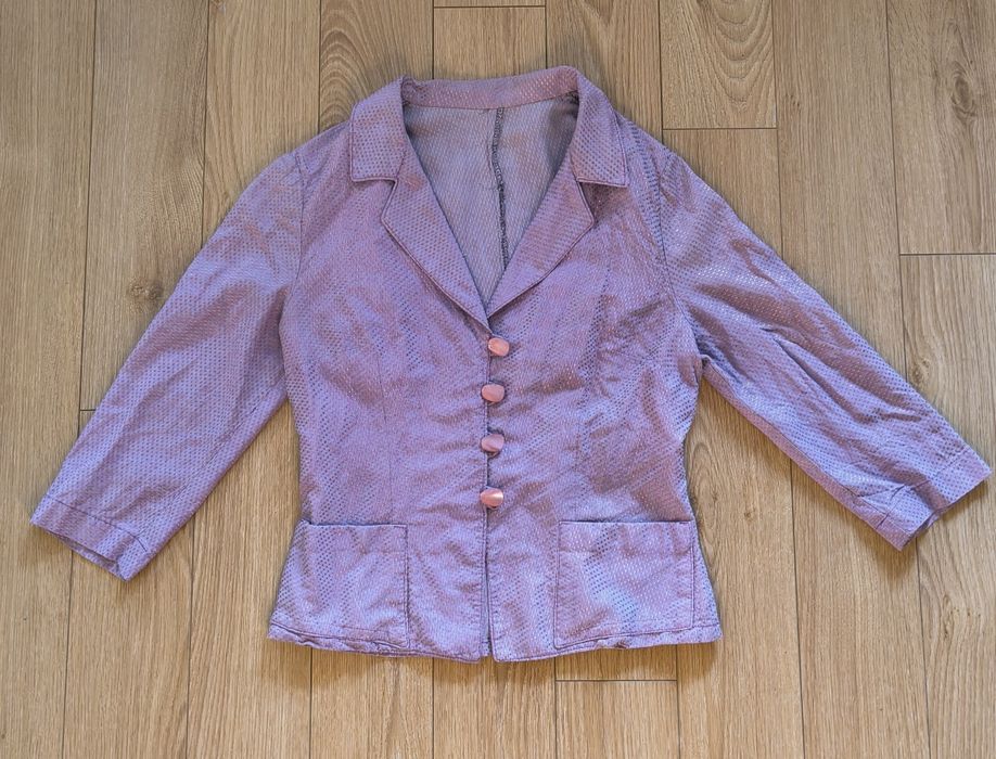 Żakiet vintage lawendowy