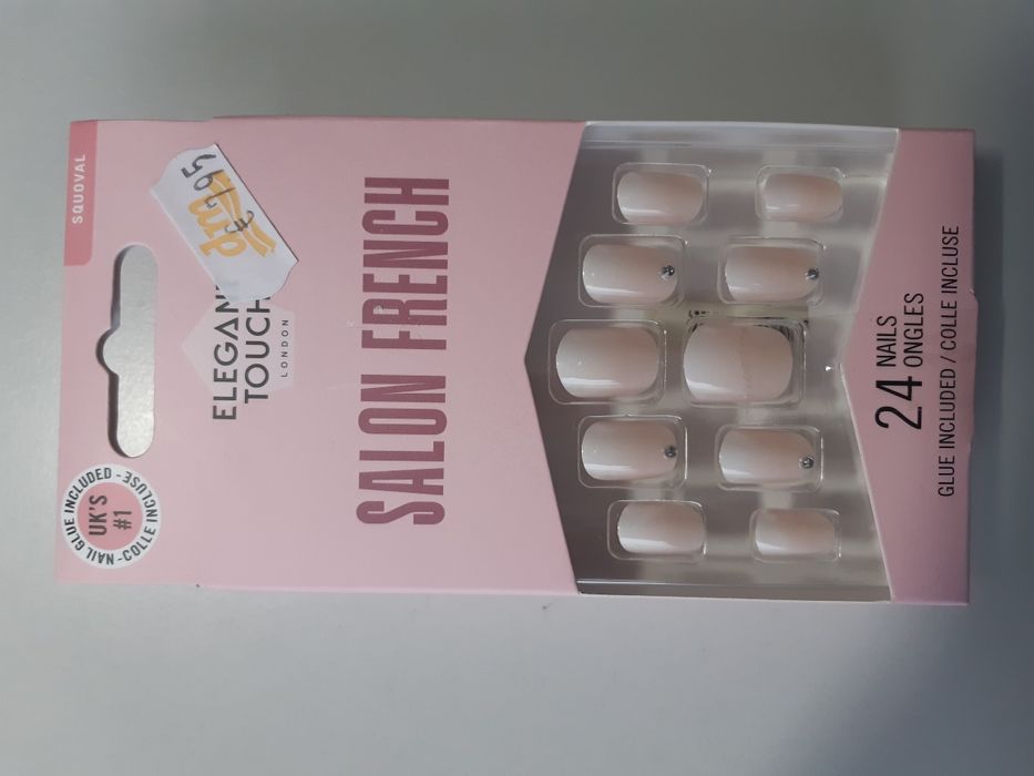 Штучні нігті Salon French, 24 шт+клей, DM Німеччина

Штучні нігті