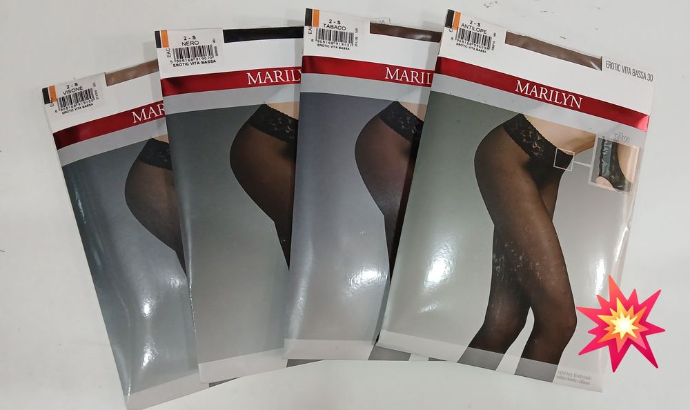 Капроновые колготки. Силиконовый пояс Marilyn Erotic 30d/50d/100d