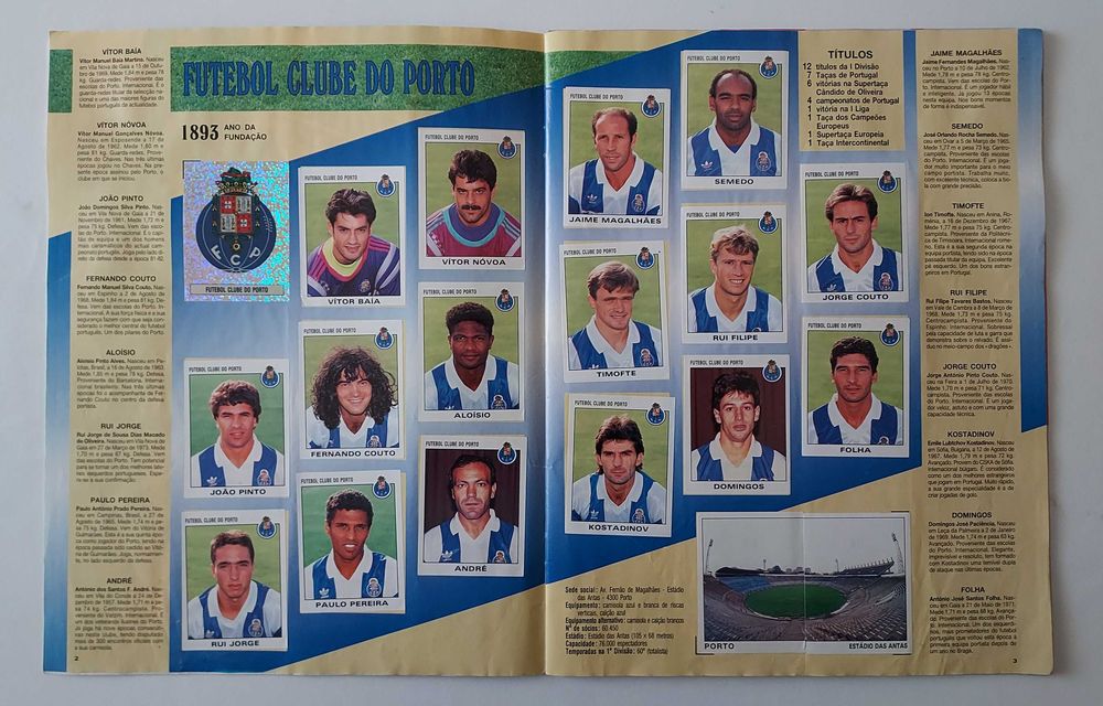 Caderneta completa futebol Panini 1993-94
