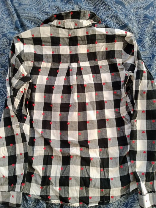 Koszula w kratę i serduszka r 152 cool club