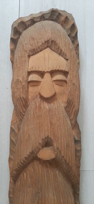 Płaskorzeźba drewniana Świątki rękodzieło ludowe