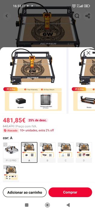 Acmer P1 S Pro Laser engraver