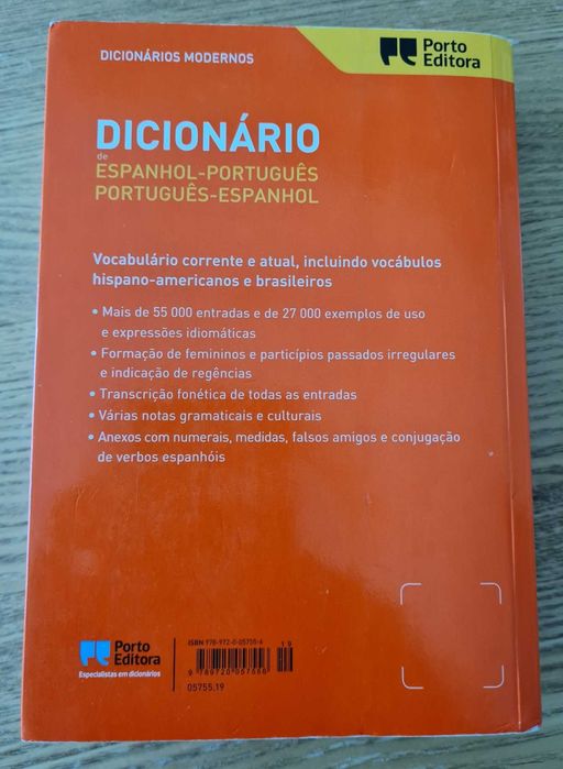 Dicionário de Espanhol/Português - Português/Espanhol - Porto Editora