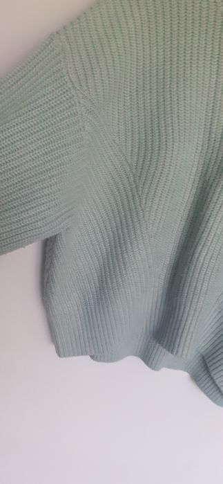 miętowy sweter oversize M L