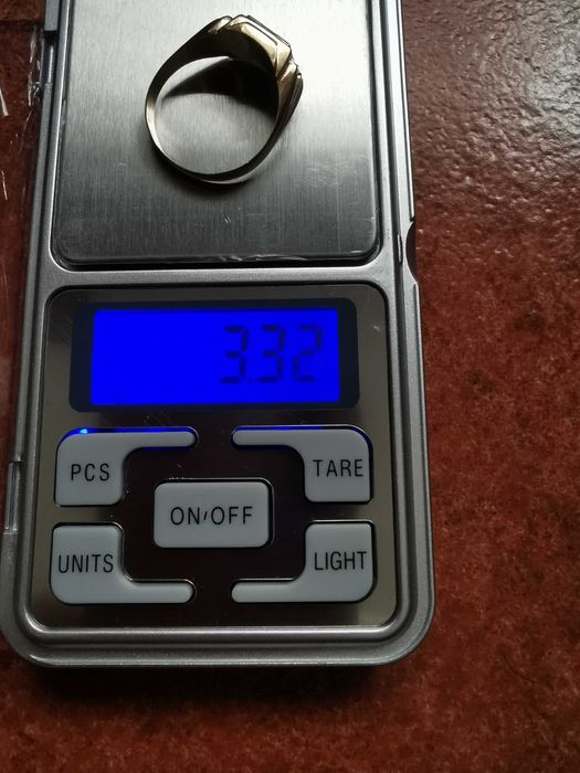 Anel de Ouro antigo Português 19.2k com pedra Ônix